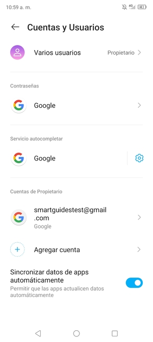 Seleccione su cuenta Google