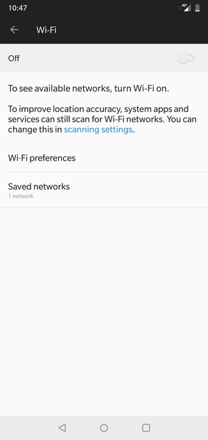 Turn on Wi-Fi