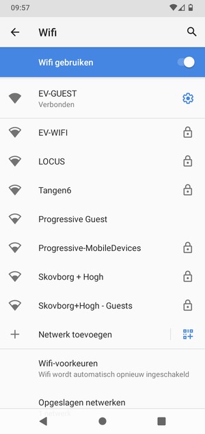 U bent nu verbonden met het WiFi-netwerk