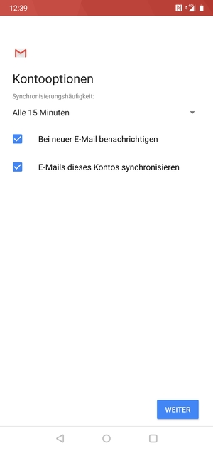 Wählen Sie WEITER