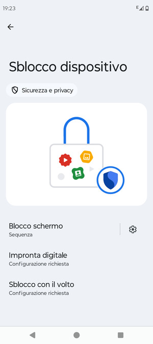 Il tuo telefono è ora protetto dal blocco schermo