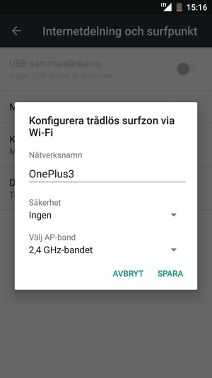 Välj Säkerhet