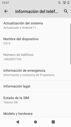 Seleccione Actualización del sistema