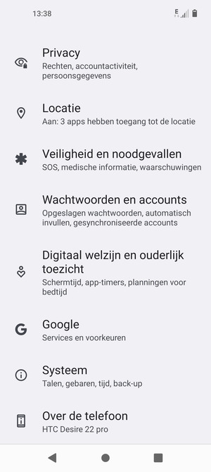 Scroll naar en selecteer Systeem