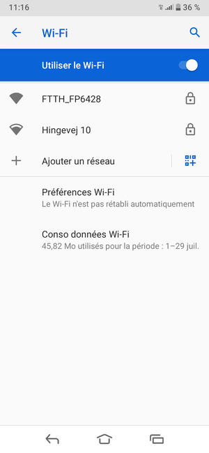 Sélectionnez le réseau sans fil auquel vous souhaitez vous connecter