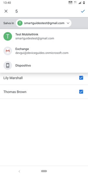 Seleziona il tuo account Google