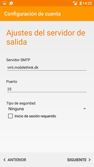 Desmarque la casilla de verificación Inicio de sesión requerido y seleccione SIGUIENTE