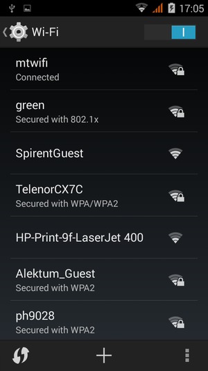 You are now connected to the Wi-Fi network