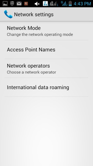 Select Access Point Names