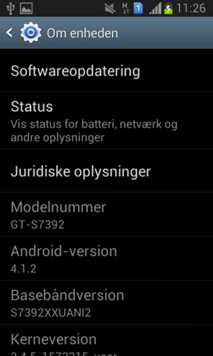 Vælg Softwareopdatering