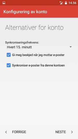 Velg NESTE