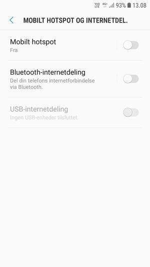 Vælg Mobilt hotspot