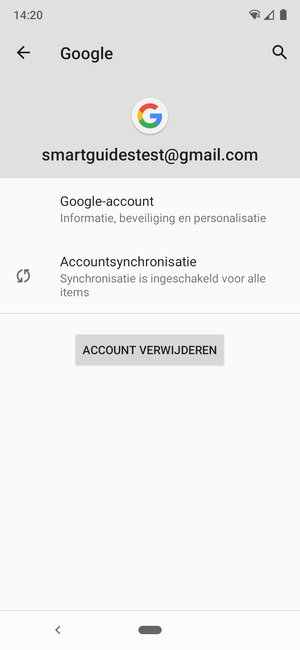 Selecteer Accountsynchronisatie