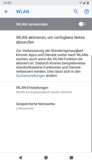 Schalten Sie WLAN ein