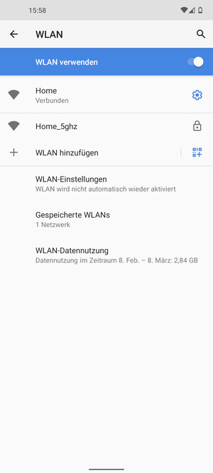 Sie sind nun mit dem WLAN-Netzwerk verbunden