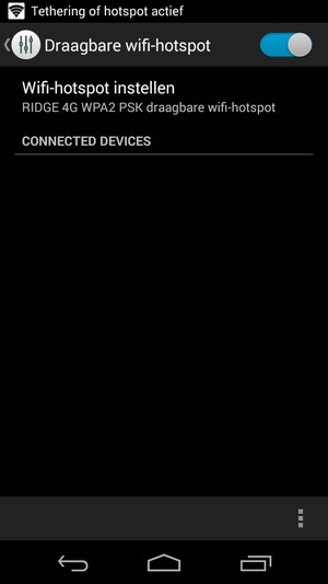 Uw telefoon is nu geïnstalleerd voor gebruik als modem