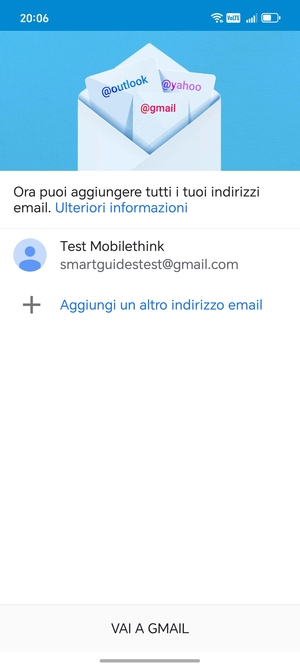 Seleziona VAI A GMAIL