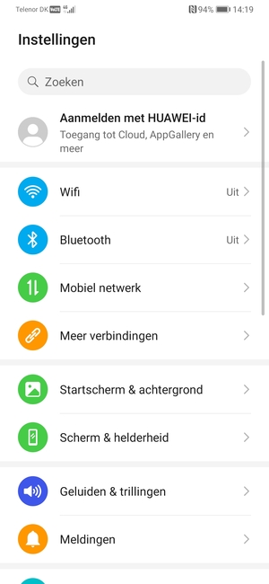 Selecteer Mobiel netwerk