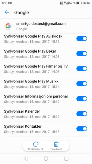 Forsikre deg om at Synkroniser Kontaker er valgt