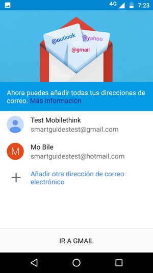 Seleccione IR A GMAIL