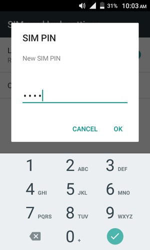 Enter your New SIM PIN and select OK