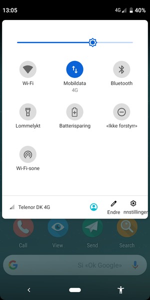 Velg Batterisparing