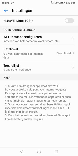 Selecteer Wi-Fi-hotspot configureren
