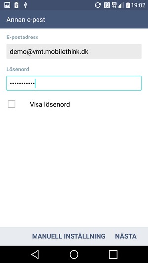 Ange din e-postadress och lösenord. Välj NÄSTA