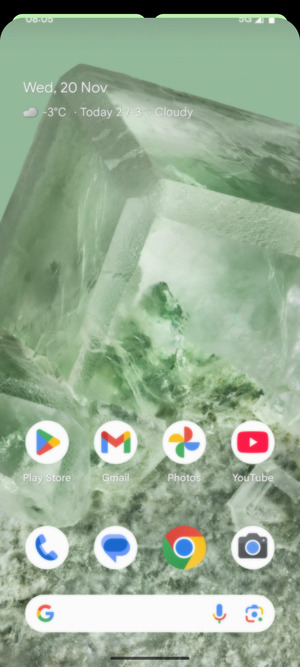 Slide down the top menu