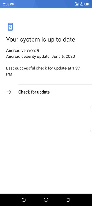 Select Check for update