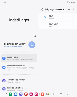 Vælg Menu-knappen