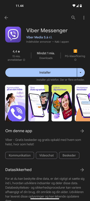 Vælg Installer