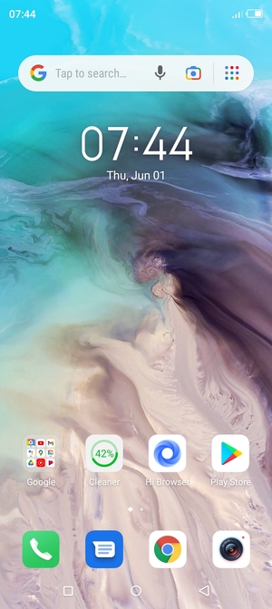 Swipe up