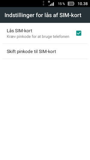 Vælg Skift pinkode til SIM-kort