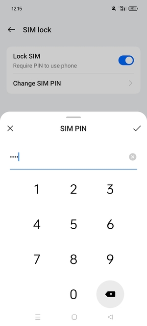 Enter your New PIN for the SIM card and select OK