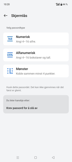 Velg Mønster