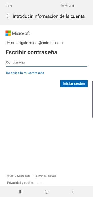 Introduzca su contraseña y seleccione Iniciar sesión