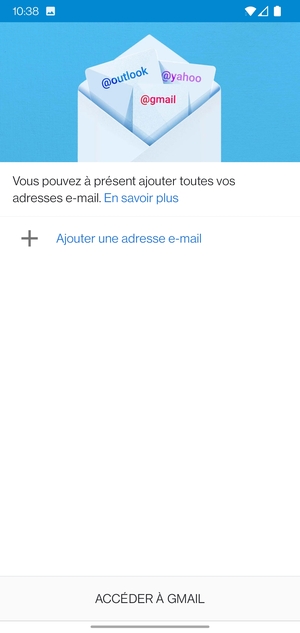 Sélectionnez Ajouter une adresse e-mail