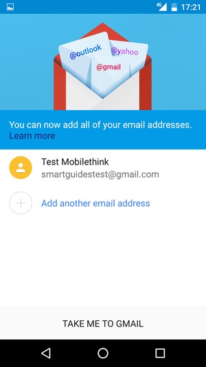 Select TAKE ME TO GMAIL