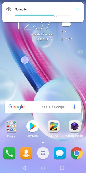 Maintenir appuyé pour baisser le volume au niveau requis