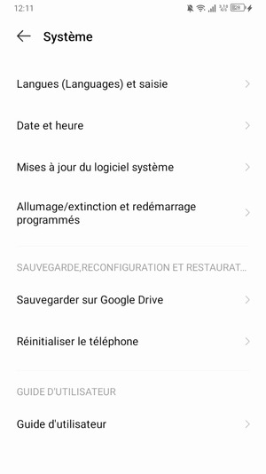 Sélectionnez Mises á jour du logiciel système