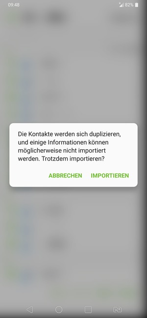 Wählen Sie IMPORTIEREN