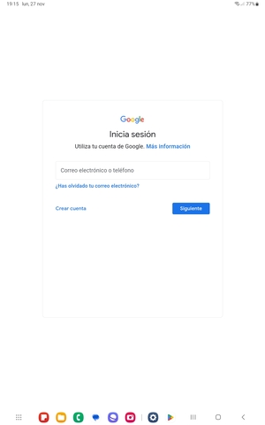 Introduzca su dirección de Gmail y seleccione Siguente