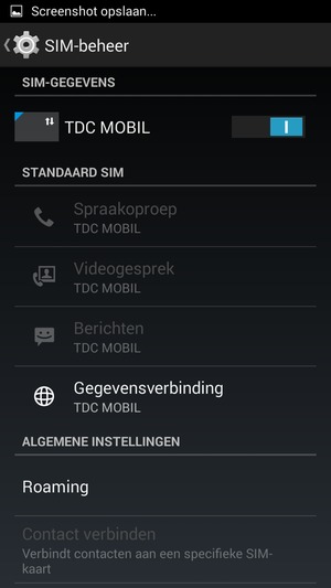 Selecteer Roaming