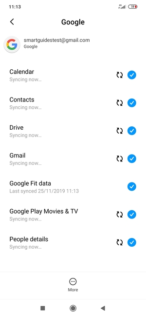 Your information will be synchronised