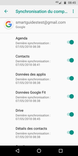 Sélectionnez le bouton du Menu