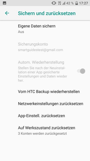 Wählen Sie Eigene Daten sichern