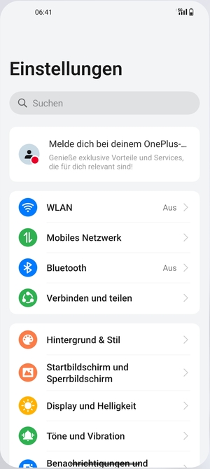 Wählen Sie Mobiles Netzwerk