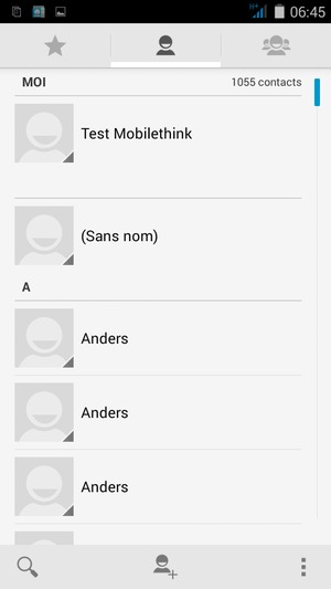 Vos contacts vont être enregistrés sur votre compte Google et dans votre téléphone lors de la prochaine synchronisation de Google.