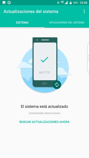 Si su teléfono está actualizado, verá la siguiente pantalla